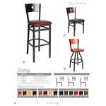 BFM Seating Darby Sand Black Customizable Metal Side Chair with Natural Wooden Back and Seat