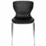 Flash Furniture LF-7-07C-BLK-GG Lowell Contemporary Black Plastic Stackable Chair Flash Furniture LF-7-07C-BLK-GG Lowell Contemporary Black Plastic Stackable Chair