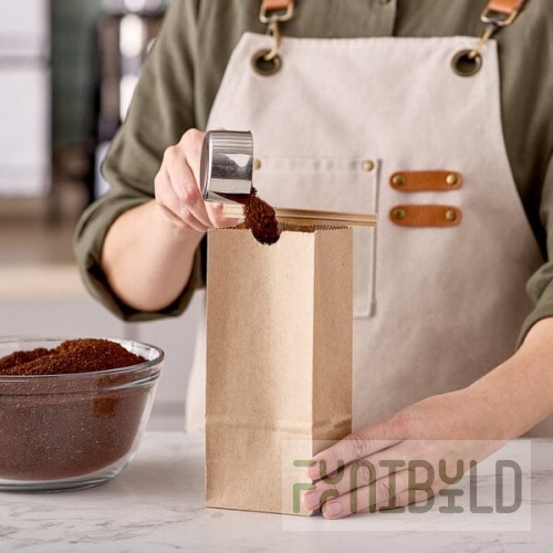Choice 1/2 lb. Brown Kraft Paper Customizable Coffee Bag with Reclosable Tin Tie - 100/Pack