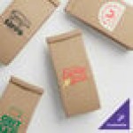 Choice 1/2 lb. Brown Kraft Paper Customizable Coffee Bag with Reclosable Tin Tie - 100/Pack