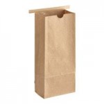 Choice 1/2 lb. Brown Kraft Paper Customizable Coffee Bag with Reclosable Tin Tie - 100/Pack