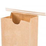 Choice 1/2 lb. Brown Kraft Paper Customizable Coffee Bag with Reclosable Tin Tie - 100/Pack