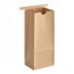 Choice 1/2 lb. Brown Kraft Paper Customizable Coffee Bag with Reclosable Tin Tie - 100/Pack
