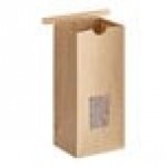 Choice 1/2 lb. Brown Kraft Paper Customizable Coffee Bag with Reclosable Tin Tie - 100/Pack