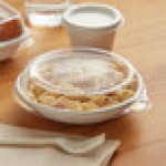 Eco-Products EP-BL16LID WorldView 12-16 oz. Compostable Plastic Coupe Bowl Lid - 50/Pack Eco-Products EP-BL16LID WorldView 12-16 oz. Compostable Plastic Coupe Bowl Lid - 50/Pack
