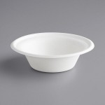 EcoChoice 12 oz. Compostable White Plant Fiber Bowl - 125/Pack EcoChoice 12 oz. Compostable White Plant Fiber Bowl - 125/Pack