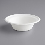 EcoChoice 12 oz. Compostable White Plant Fiber Bowl - 125/Pack EcoChoice 12 oz. Compostable White Plant Fiber Bowl - 125/Pack