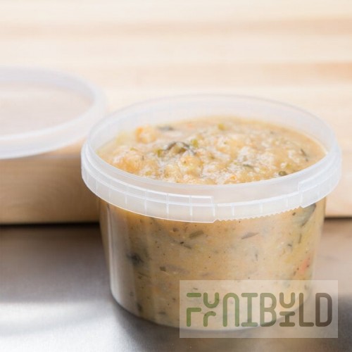 16 oz. Clear Tamper Resistant Tamper-Evident Safe Lock Deli Container with Lid - 50/Case