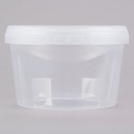 16 oz. Clear Tamper Resistant Tamper-Evident Safe Lock Deli Container with Lid - 50/Case