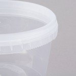 16 oz. Clear Tamper Resistant Tamper-Evident Safe Lock Deli Container with Lid - 50/Case