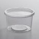 16 oz. Clear Tamper Resistant Tamper-Evident Safe Lock Deli Container with Lid - 50/Case
