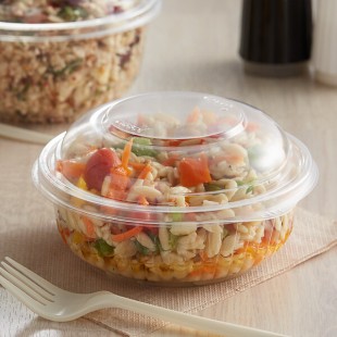 Dart C12BCD PresentaBowls 12 oz. Clear OPS Plastic Bowl with Dome Lid - 252/Case