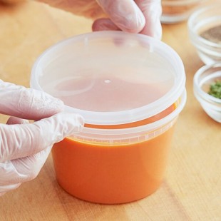 Choice Heavy-Duty Translucent Plastic Deli Container Lid - 480/Case