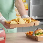 Carnival King 10 lb. Large Two-Compartment Paper Food Tray 10