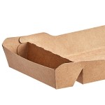 Carnival King 10 lb. Large Two-Compartment Paper Food Tray 10