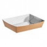 Carnival King 10 lb. Large Two-Compartment Paper Food Tray 10