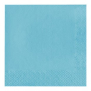 Creative Converting 139179135 Pastel Blue 2-Ply 1/4 Fold Luncheon Napkin - 600/Case