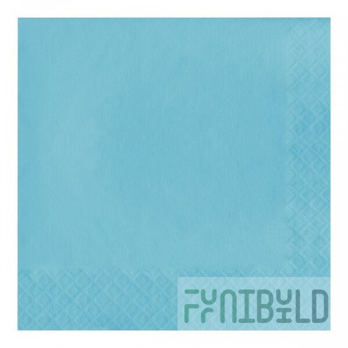 Creative Converting 139179135 Pastel Blue 2-Ply 1/4 Fold Luncheon Napkin - 600/Case