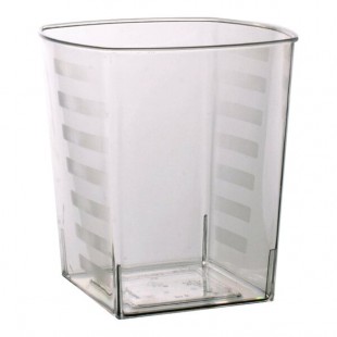 Fineline Solid Squares 9 oz. Clear Plastic Tumbler - 168/Case