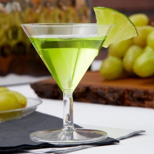 Fineline Tiny Temptations 6401-CL 2 oz. Tiny Tinis 2-Piece Clear Plastic Glass - 120/Case