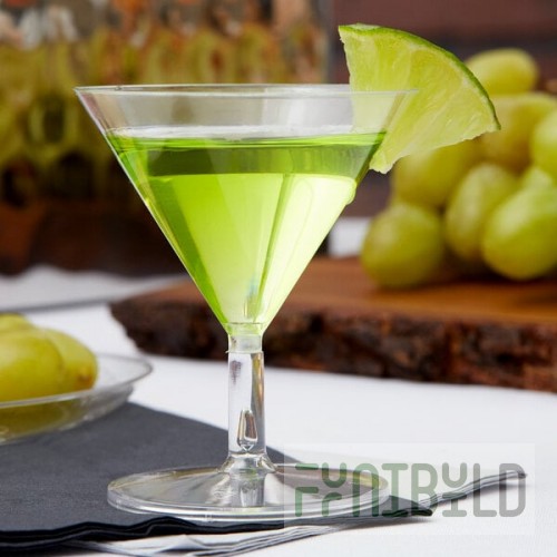Fineline Tiny Temptations 6401-CL 2 oz. Tiny Tinis 2-Piece Clear Plastic Glass - 120/Case