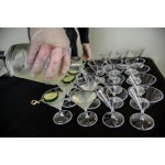 Fineline Tiny Temptations 6401-CL 2 oz. Tiny Tinis 2-Piece Clear Plastic Glass - 120/Case