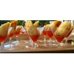 Fineline Tiny Temptations 6401-CL 2 oz. Tiny Tinis 2-Piece Clear Plastic Glass - 120/Case