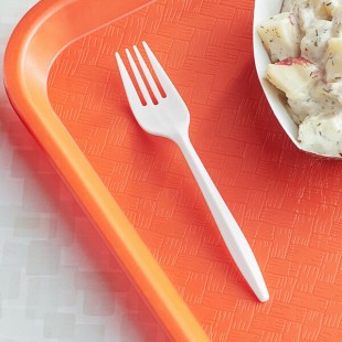 Choice Medium Weight White Polypropylene Plastic Fork - 2,000/Case
