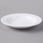 Libbey Slenda 14 oz. Royal Rideau White Round Porcelain Deep Rimmed Soup Bowl - Sample