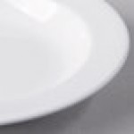 Libbey Slenda 14 oz. Royal Rideau White Round Porcelain Deep Rimmed Soup Bowl - Sample