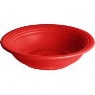 Acopa Capri 4.5 oz. Passion Fruit Red Stoneware Fruit Bowl / Monkey Dish - Sample