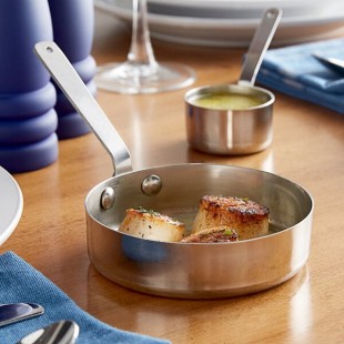 Vollrath 59776 8.9 oz. Round Mini Stainless Steel Sauce Pan
