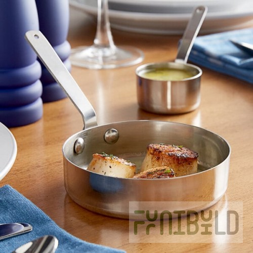 Vollrath 59776 8.9 oz. Round Mini Stainless Steel Sauce Pan