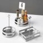American Metalcraft SCH8 Stainless Steel Rectangular Contemporary Condiment Caddy with Card Holder - 8 American Metalcraft SCH8 Stainless Steel Rectangular Contemporary Condiment Caddy with Card Holder - 8