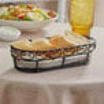 TableCraft BK21709 Mediterranean Oblong Black Metal Basket - 9 TableCraft BK21709 Mediterranean Oblong Black Metal Basket - 9
