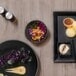Front of the House Spiral 3 oz. Semi-Matte Black Round Porcelain Ramekin - 12/Case