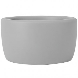 Tuxton VGX-0203 TuxTrendz Zion Matte Gray 2 oz. China Pipkin Ramekin - 48/Case