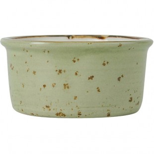 Tuxton GGO-752 TuxTrendz Artisan Geode Olive 2.5 oz. China Ramekin - 24/Case