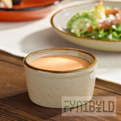 Acopa Keystone 4 oz. Granite Gray Porcelain Ramekin - 72/Case
