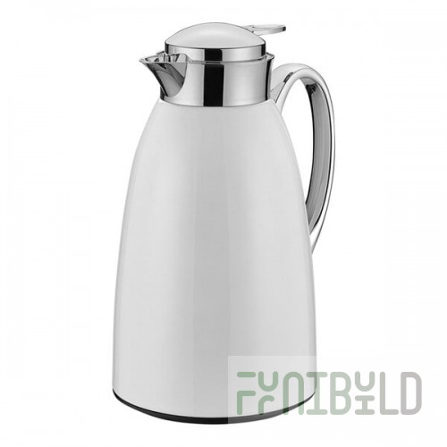 Cilio Venezia 34 oz. Stainless Steel White Insulated Carafe / Server C543933