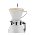 Cilio Venezia 34 oz. Stainless Steel White Insulated Carafe / Server C543933 Cilio Venezia 34 oz. Stainless Steel White Insulated Carafe / Server C543933
