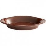 Tuxton DMN-120 Mahogany 12 oz. Oval China Welsh Rarebit - 12/Case