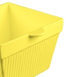 TableCraft CW1490Y 6.5 Qt. Yellow Cast Aluminum Square Condiment Bowl