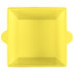 TableCraft CW1490Y 6.5 Qt. Yellow Cast Aluminum Square Condiment Bowl