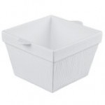 TableCraft CW1490Y 6.5 Qt. Yellow Cast Aluminum Square Condiment Bowl