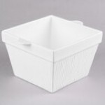 TableCraft CW1490Y 6.5 Qt. Yellow Cast Aluminum Square Condiment Bowl