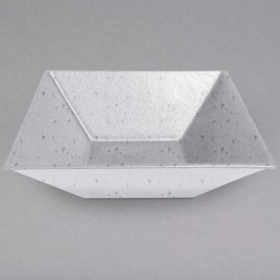 G.E.T. Enterprises BSD16MW Bugambilia 13.5 Qt. Classic Textured Finish Marble White Granite Resin-Coated Aluminum XL Deep Square Bowl
