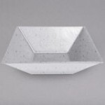 G.E.T. Enterprises BSD16MW Bugambilia 13.5 Qt. Classic Textured Finish Marble White Granite Resin-Coated Aluminum XL Deep Square Bowl