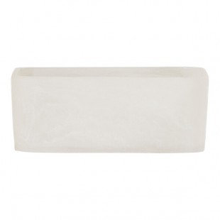 Cal-Mil 80 oz. White Cloud Square Resin Bowl Cal-Mil 80 oz. White Cloud Square Resin Bowl