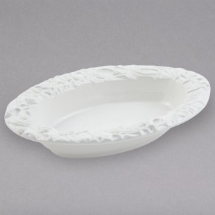 Bon Chef 5501PWHT 5 Qt. White Sandstone Finish Cast Aluminum Pasta Bowl